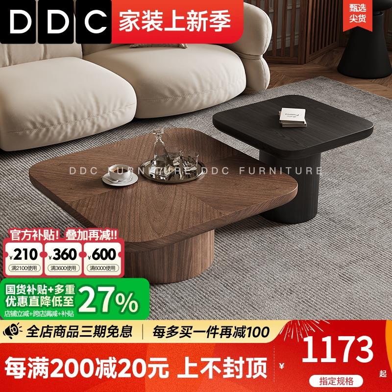 DDC中古风实木茶几客厅家用茶台茶桌2025新款高端小户型创意茶几