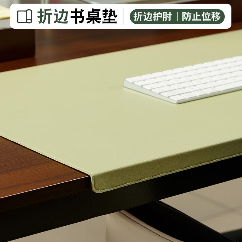 折边护肘办公桌垫超大皮革滑鼠垫扣挂边电脑键盘垫儿童学习写字垫
