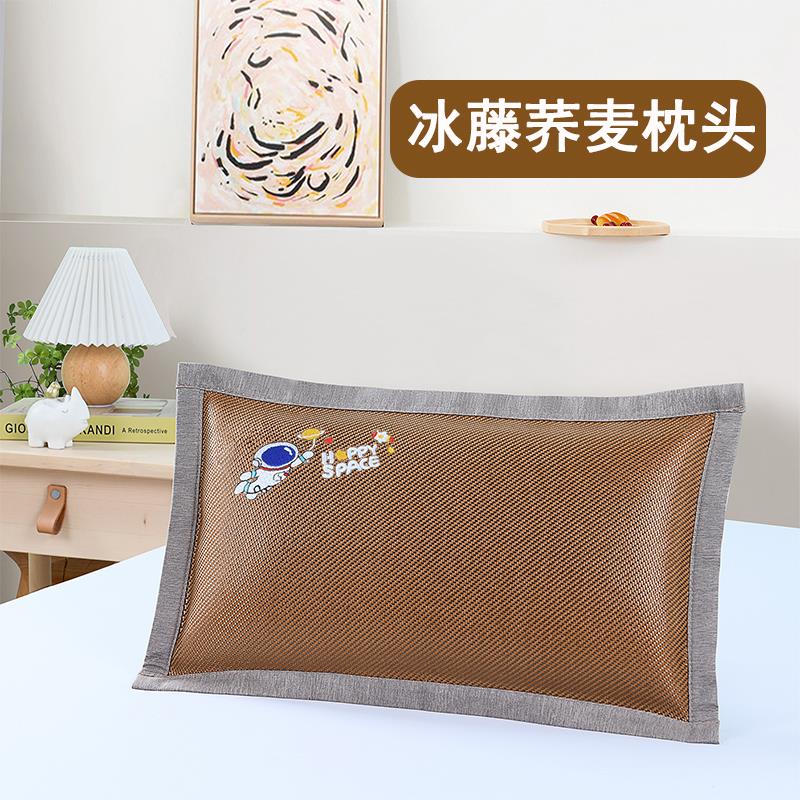 儿童枕头夏季透气荞麦枕头夏天凉枕宿舍学生幼儿园宝宝凉席小枕头