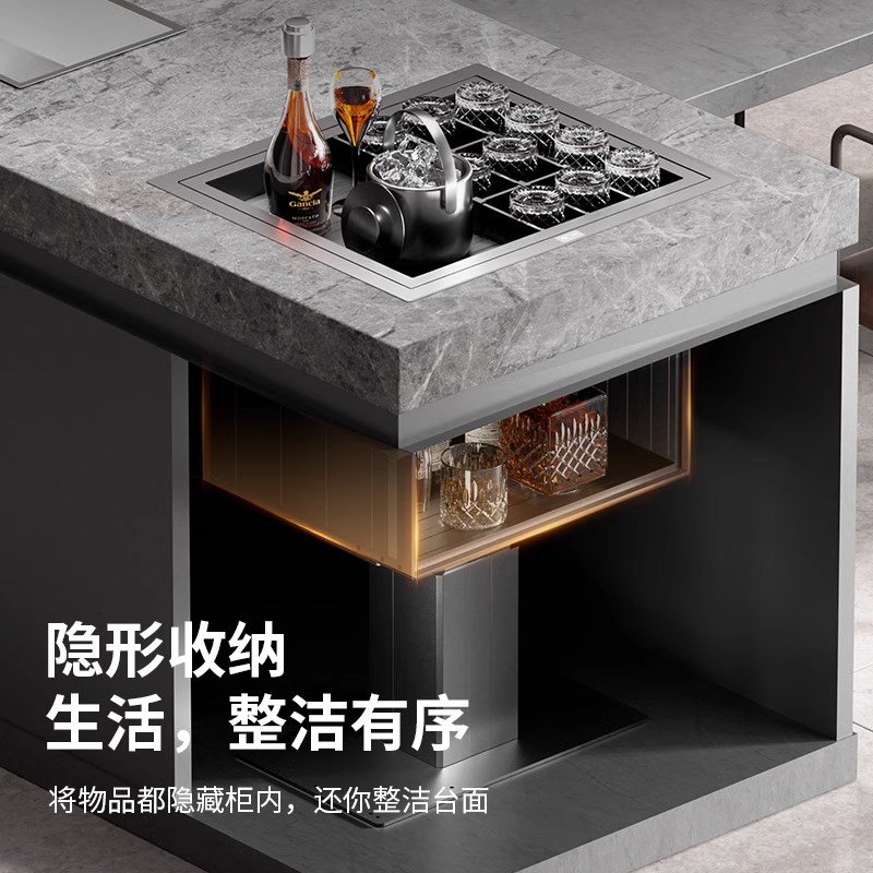 转角柜智能电动拉篮厨房橱柜升降拉篮蔬菜台面置物架厨柜篮收纳篮