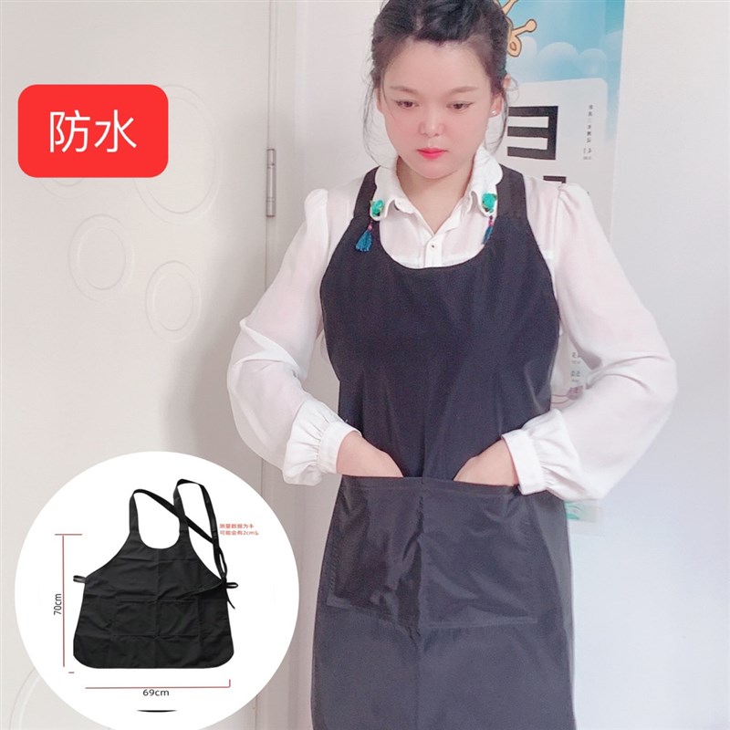 防水围裙挡车工防油防污纺织厂围裙短款耐用可调节交叉肩带可定制