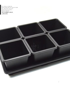 岚之音46cm大托盘+6个15cm大号韩式方盆套装 多肉浸水框 周转底盘