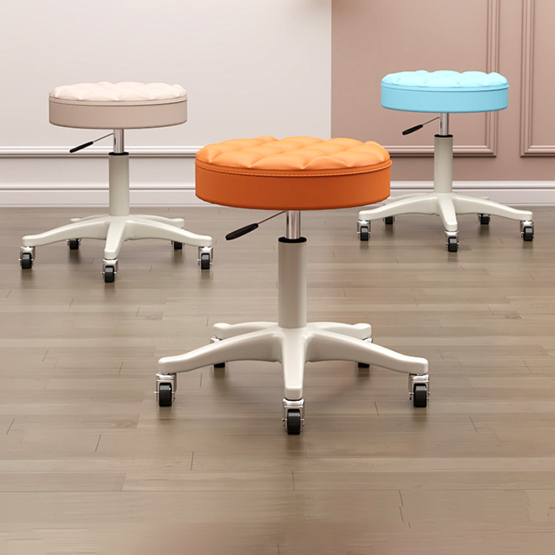 美容凳旋转升降美容院专用圆凳理发店滑轮凳子家用美甲美发大工凳