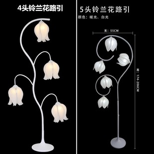 婚庆铁艺发光铃兰花蕾路引灯光装 新款 饰婚礼场景布置舞台摆件道具