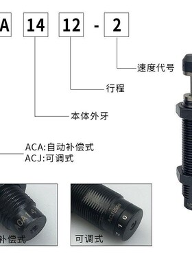 可调式油压缓冲器阻尼减l震器机械手配件ACA/ACJ1412 2S025 1210-