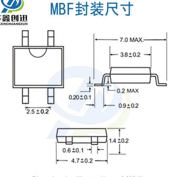 供应 贴片MB10F整流桥 MB6F桥堆 MBF封装 0.8A SOP-4质量稳定