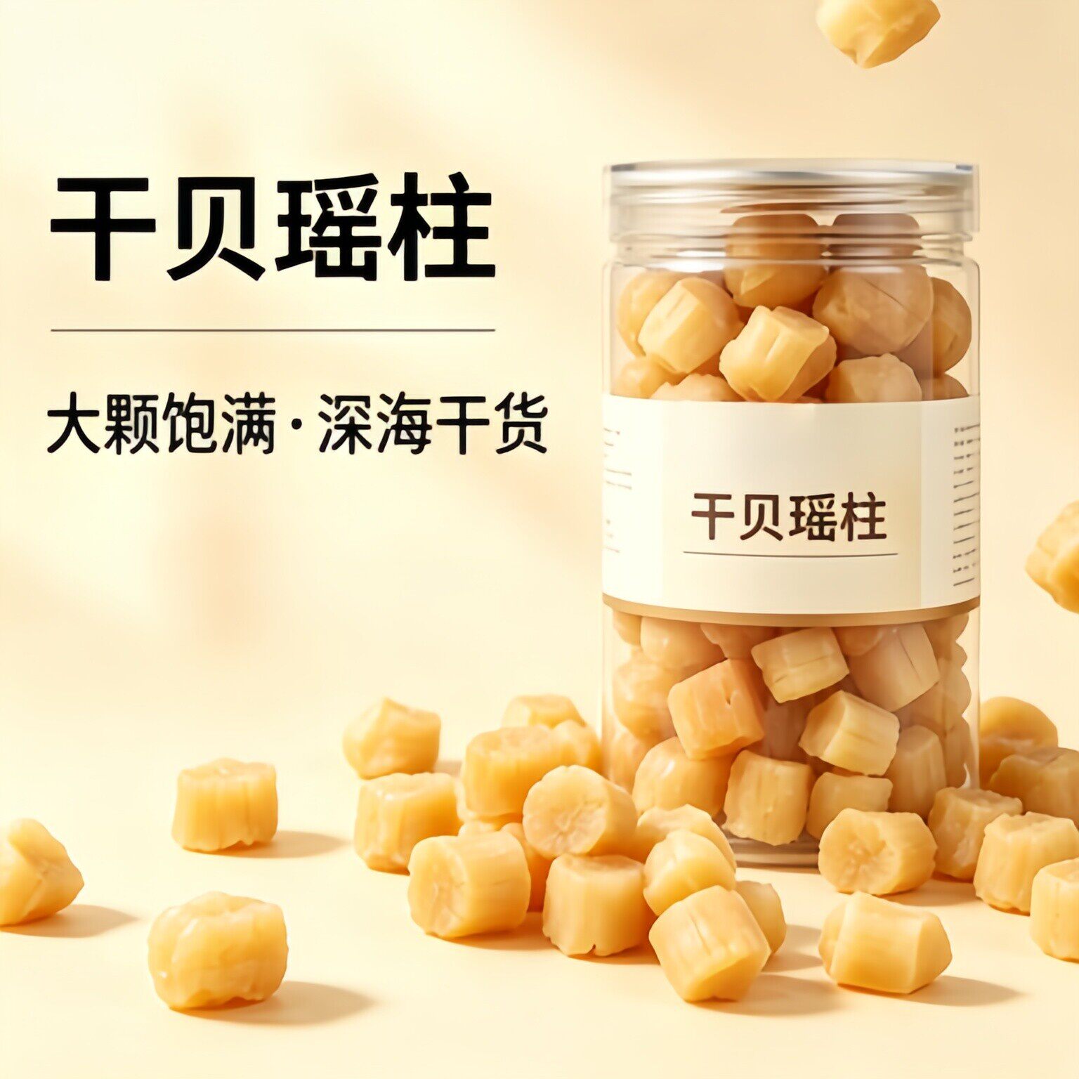 央妈推荐新货瑶柱干贝干货煲汤煮粥特级扇贝肉海鲜海产品元贝500g