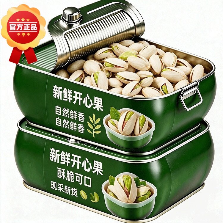 新鲜开心果官方旗舰店2026新货大颗粒原味无添加开口儿童营养坚果