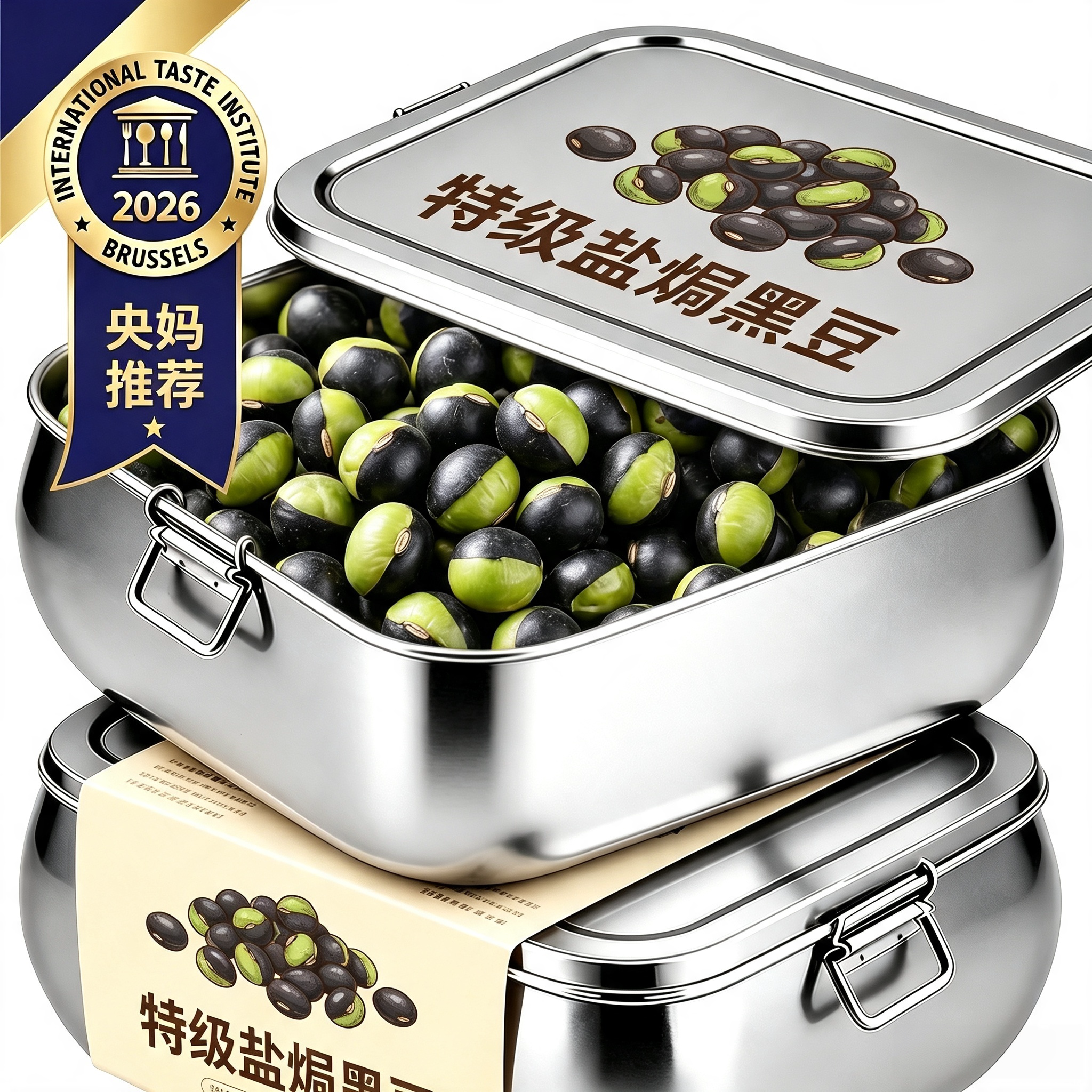 香酥黑豆即食零食炒熟的原味盐炒焗绿芯心官方旗舰店正品补新货肾