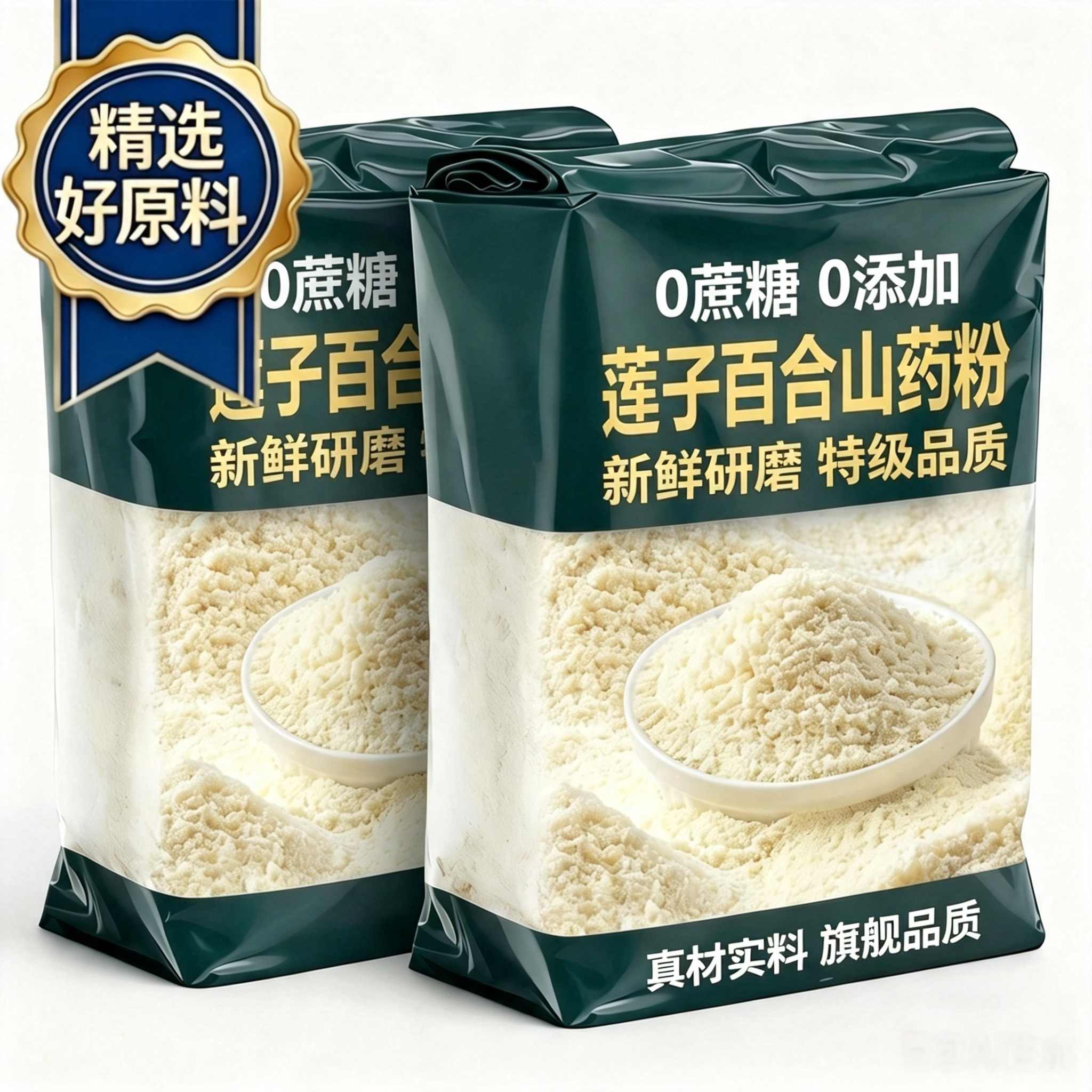 莲子百合山药粉官方旗舰店营养粗粮代餐健康食品原味冲泡即食早餐