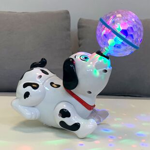 儿童电动狗狗小孩会唱歌跳舞顶球旋转小狗玩具男孩女孩音乐特技狗