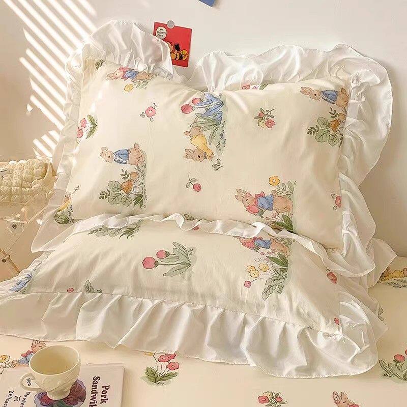 新款纯棉枕套48x74一对装全棉枕芯内胆套成人家用女宿舍单个枕头