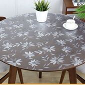 软玻璃圆形桌布防水防油桌垫面布桌加厚圆桌垫透明圆形餐桌垫圆形