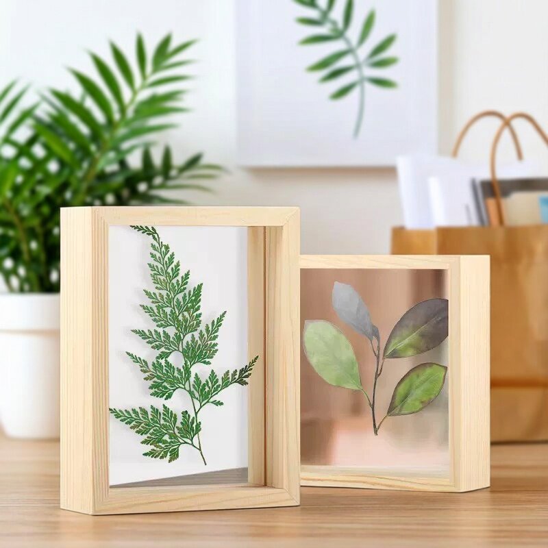 木质双面透明植物标本相框