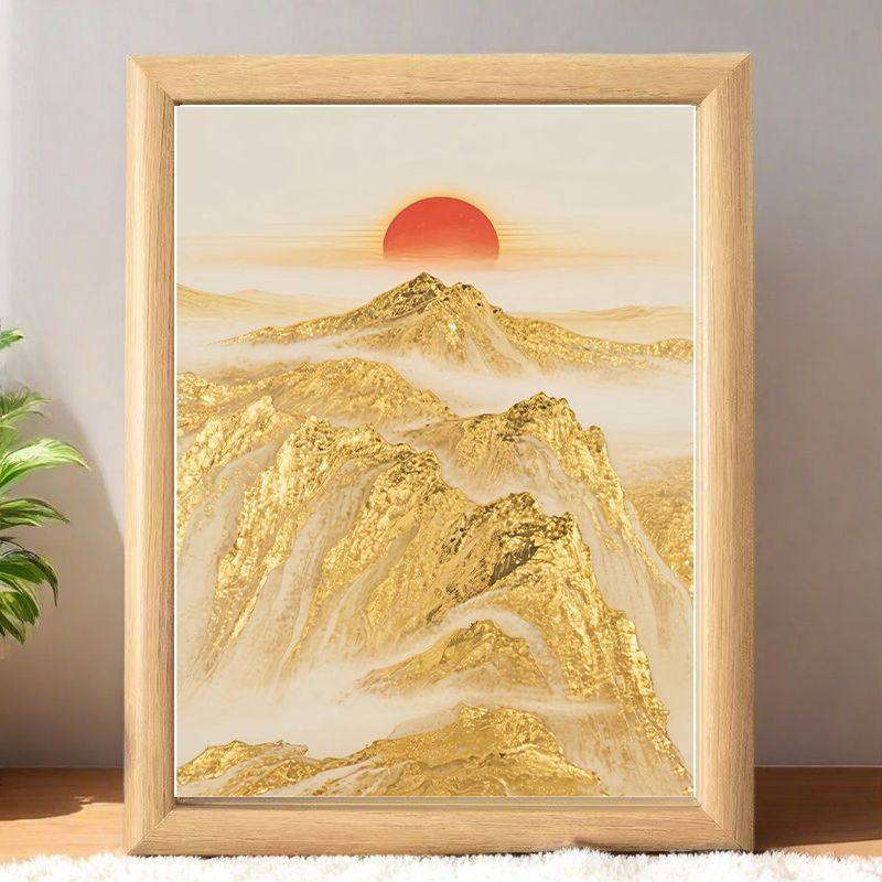 旭日金山招财摆件家用旺宅摆件
