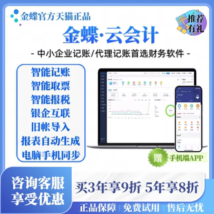 金蝶精斗云会计记账代理记账财务软件出纳固定资产管理kis迷你版 小微企业记账税务申报 标准版