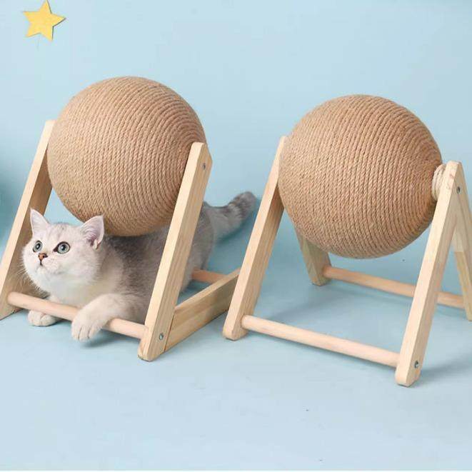 猫抓板剑麻球猫玩具解闷自嗨猫咪磨爪器用品耐磨不掉屑立式猫抓球