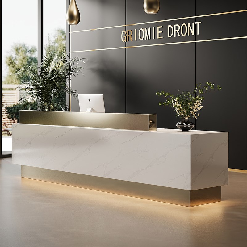 公司前台接待台i办公吧台简约现代美容院酒店咨询桌定制收银服务