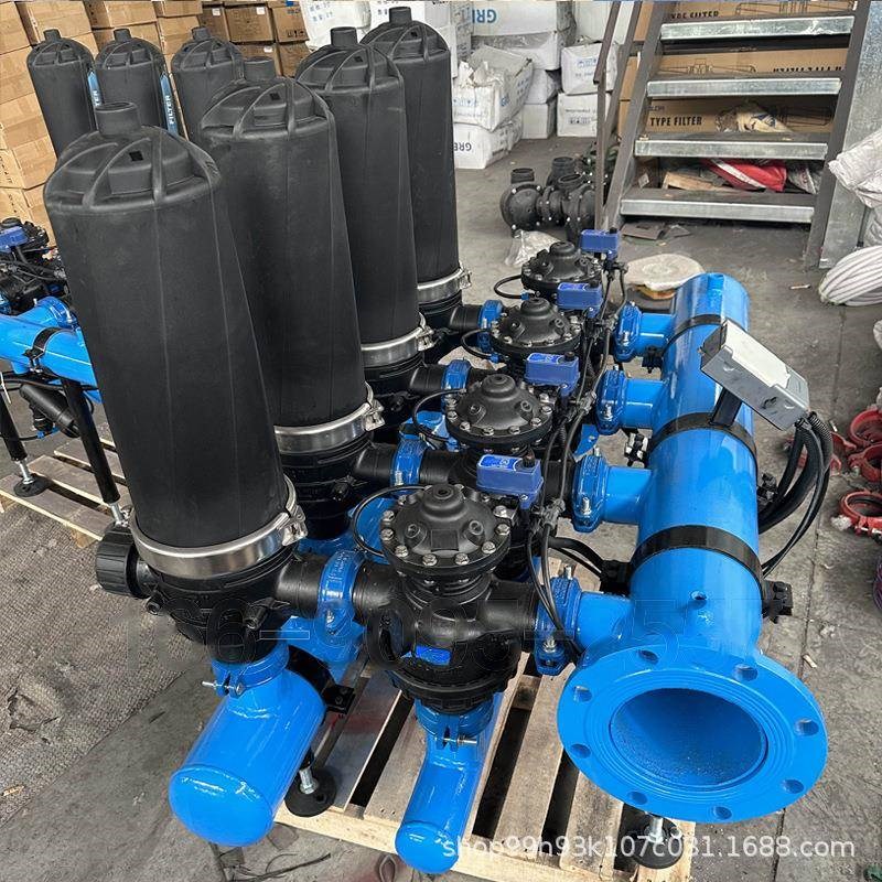全自动反冲洗叠片过滤器农用喷淋B喷灌滴灌灌溉设备盘式碟片过滤
