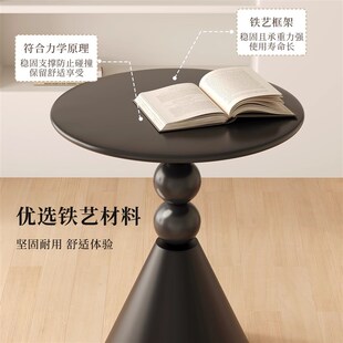 轻奢边几小圆桌边几客厅茶几卧室边柜床头柜创意铁艺小户型置物架