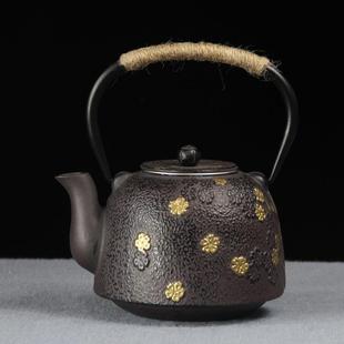 餐厅饭店600ml中号铁壶0.6L烧水泡茶壶家用养生茶具铸铁日式