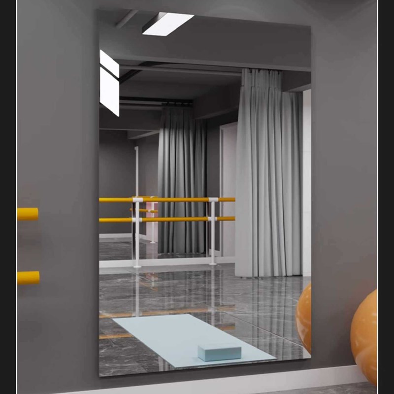 无框健身镜家用简约现代贴墙无铜银镜瑜伽跳舞全身舞蹈镜子镜定制