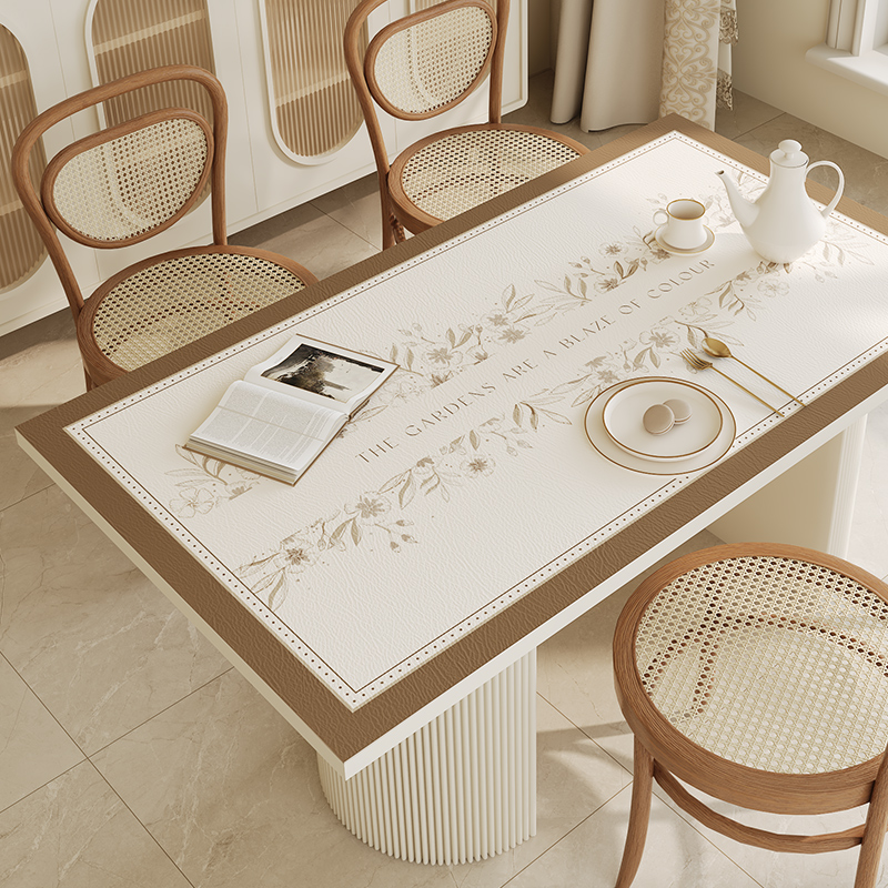 复古奶油风桌垫高级感桌布免洗防水防油防烫茶几布垫桌面垫餐桌垫