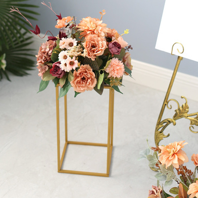 复古铜色花架放置花球迎宾牌花落地排花开业庆典布置花艺搭配花束