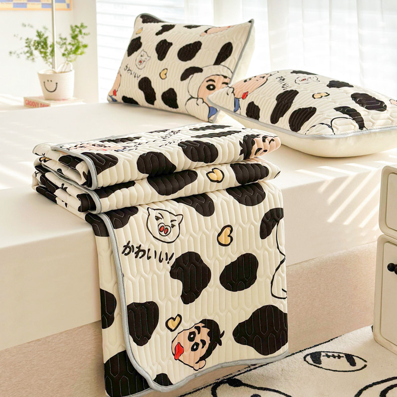 夏天乳胶凉席冰丝席可机水洗三件套卡通学生宿舍床单人空调软席子,床上用品,乳胶席,淘宝优惠券,粉丝福利购,淘宝优惠卷