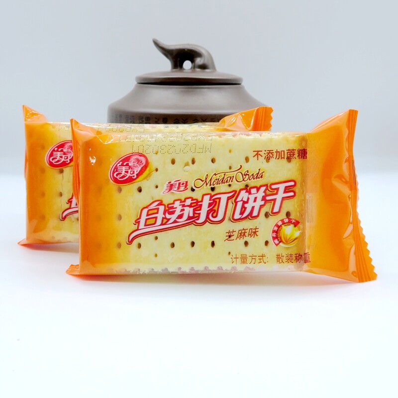 新品美丹白苏打芝麻味饼干3斤多省包邮独立包装早餐下午茶休闲零