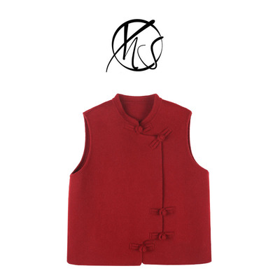 NANJIE/楠姐【如意芳菲】2026早春新中式双面羊毛马甲XNS6827