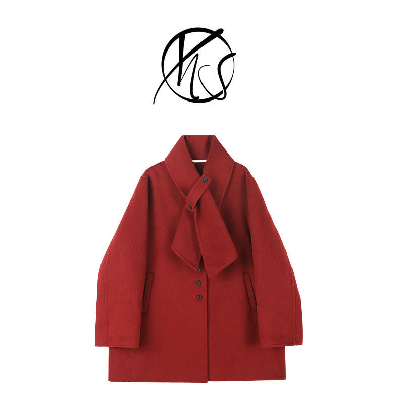 NANJIE/楠姐【万人迷】冬季气质氛围感宽松双面羊毛大衣XNS6792