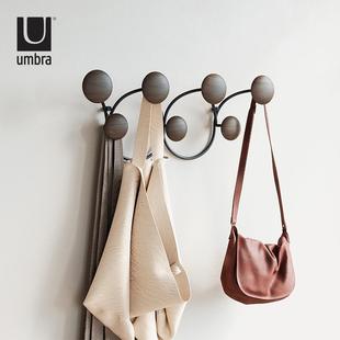 饰墙壁挂衣架挂衣钩墙上置物架玄关钥匙门口隐形挂钩 Umbra创意装