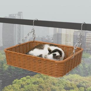 猫窝吸盘玻璃晒太阳床边挂钩宠物猫咪吊篮 猫吊床窗户挂窝夏悬挂式