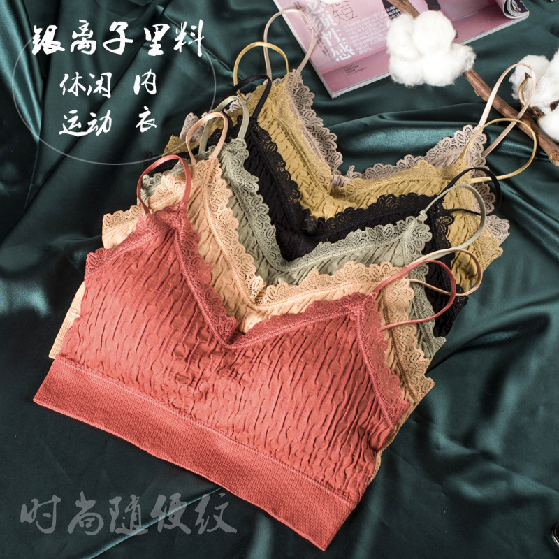 网红新款春夏无缝薄款抹胸内衣舒适裹胸无钢圈胸罩蕾丝美背文胸
