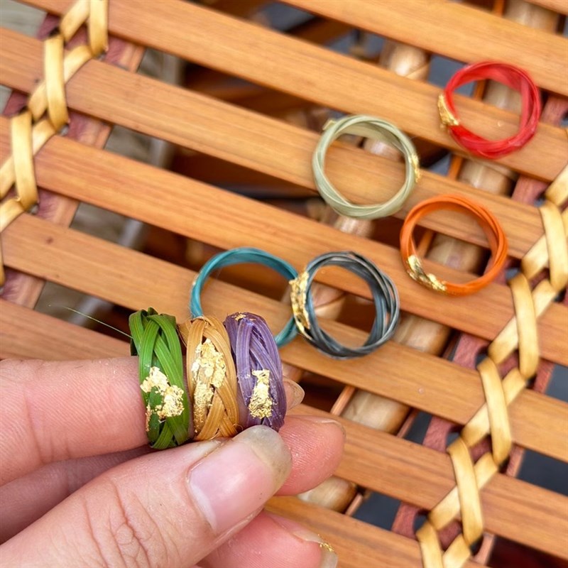 竹编研学体c验DIY竹编小戒指材料包(非成品,仅竹白竹芯材料)