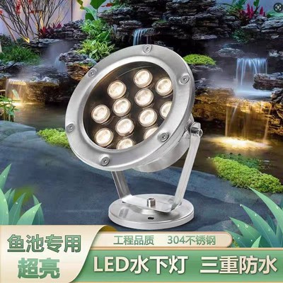 青海水池水底灯泳池玻璃灯涌泉灯环形装饰专用鱼景灯地埋灯鱼池