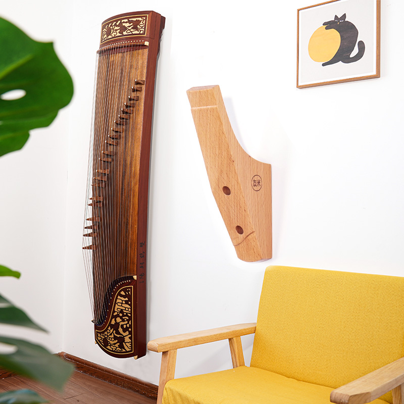友米古筝实木挂墙架专用挂钩壁挂榉木钩子家用