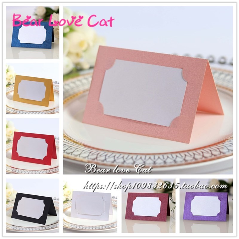 20张 简约结婚嘉宾席位牌桌卡个性台卡婚礼商业会议高档名字桌牌