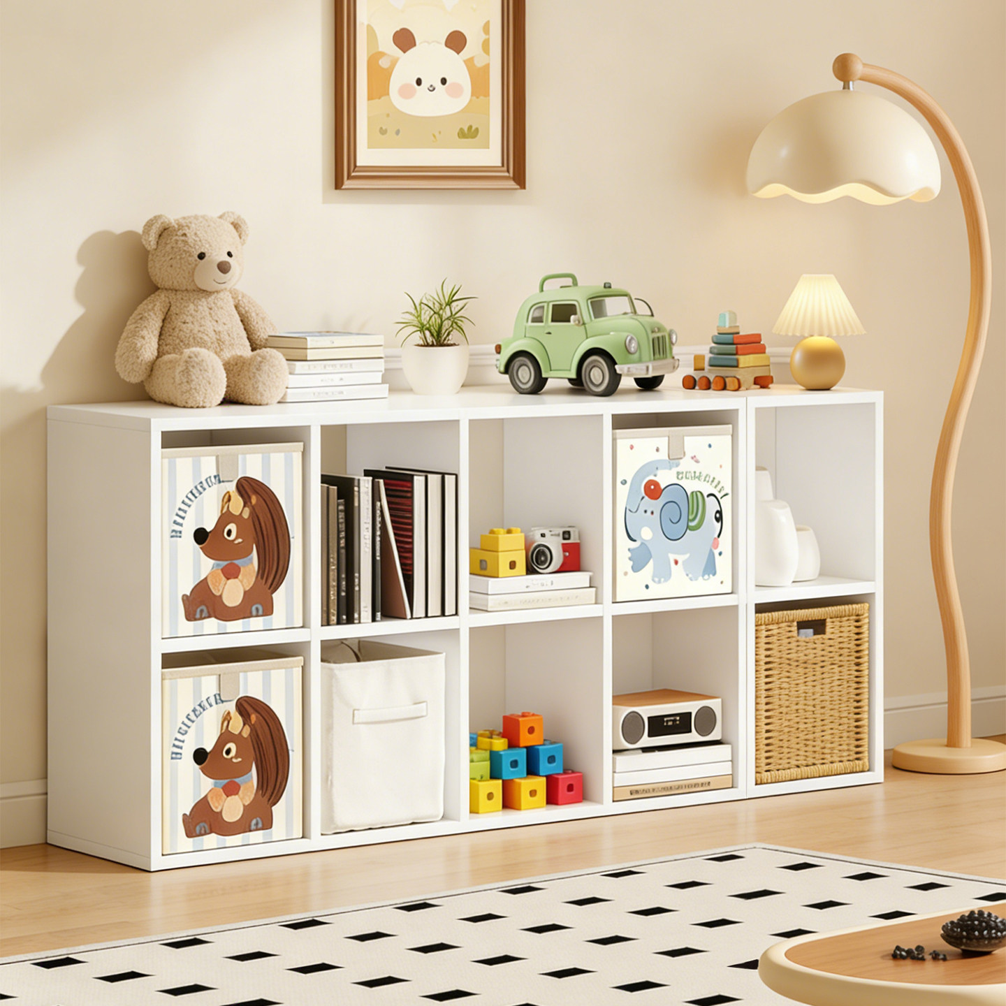 翘喜鹊靠墙格子柜落地置物架儿童房自由组合格子柜钢制收纳柜格架,住宅家具,格架,淘宝优惠券,粉丝福利购,淘宝优惠卷