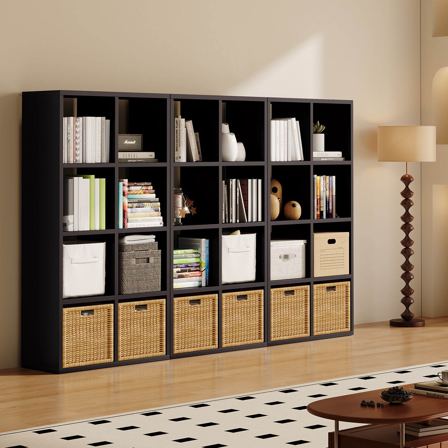 铁艺置物架卡莱克中古风钢制格子柜自由组合落地家用儿童书柜,住宅家具,格架,淘宝优惠券,粉丝福利购,淘宝优惠卷