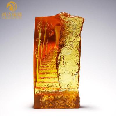琉璃工艺品摆件节节步步高升送领导升职礼物男办公室水晶商务礼品