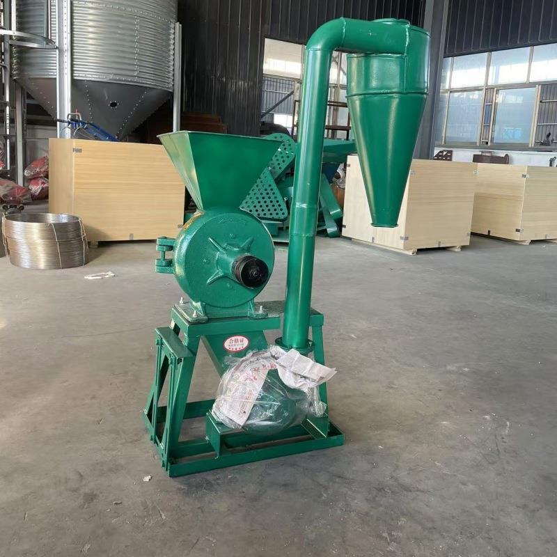 自吸式玉米粒粉碎机小型家用电杂粮磨粉机高粱黄豆齿盘粉碎机