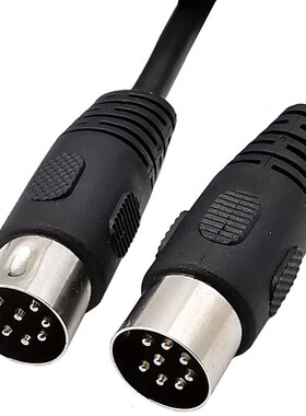 8芯大DIN 8Pin 公大din 8p连接线 din 8pin 公对公信号音频连接线