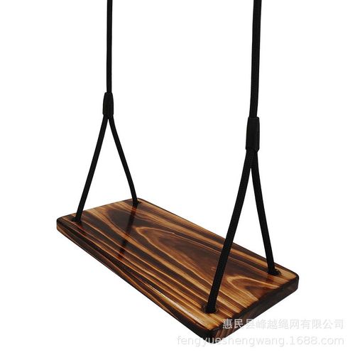 跨境秋千室内户外庭院阳台卧室民宿成人儿童单双人碳化实木秋千板