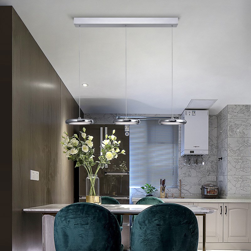 简约飞碟餐厅吊灯现代简约创意吧台三头极简卧室床头圆形吊线灯