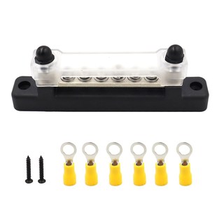 房车游艇150A汇线排 配12个黄色接线端子 6路12路直排汇流排
