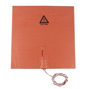 750W进口热床硅胶垫 220V 带背胶耐高温 300mm 3D打印机配件300mm