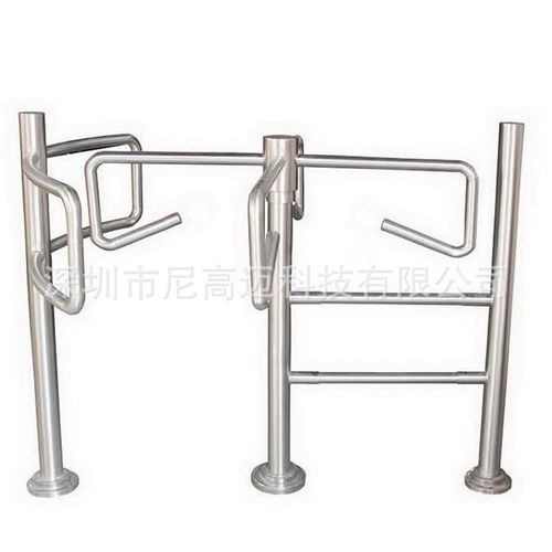 尼高迈不锈钢闸机人行通道门超市入口十字式手动半高旋转闸门