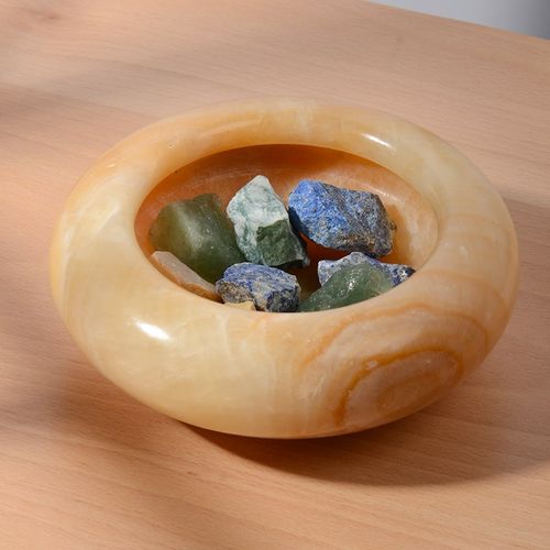 oakliving天然玉石碗家用茶几桌面收纳玄关装饰烟灰缸香薰容器